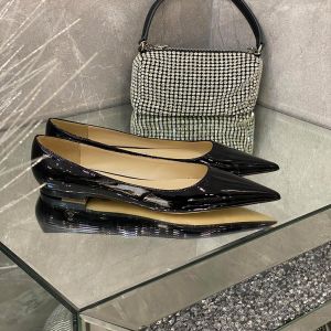 Jimmy Choo Love Flats Women Patent Leather Black