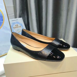 Jimmy Choo Watson Flats Monogram Patent Leather Black