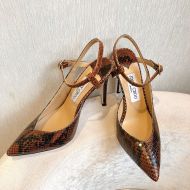 Jimmy Choo Fetto 100 Slingback Pumps Leather Snake