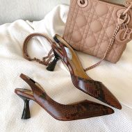 Jimmy Choo Fetto 65 Slingback Pumps Leather Snake