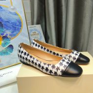 Jimmy Choo Gisela Flats Houndstooth Star Print And Nappa Leather White