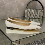 Jimmy Choo Love Flats Women Patent Leather White