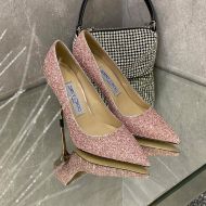 Jimmy Choo Love Pumps Women Glitter Degrade Fabric Cherry