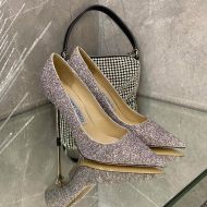 Jimmy Choo Love Pumps Women Glitter Degrade Fabric Violet