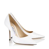 Jimmy Choo Love 100 Pumps Crocodile Embossed Leather White