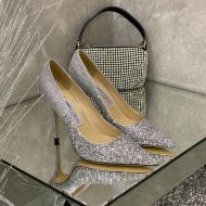 Jimmy Choo Romy Pumps Women Glitter Fabric Silver/Grey